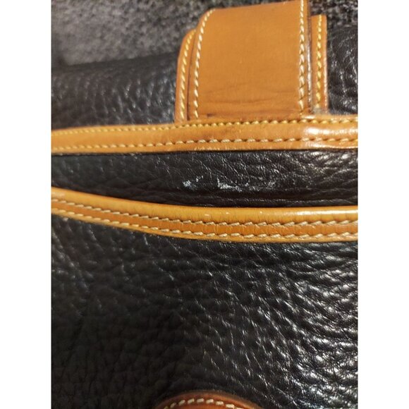 Vintage Dooney and Bourke Equestrian Crossbody Bag Pebbled Leather Black - Picture 6 of 16